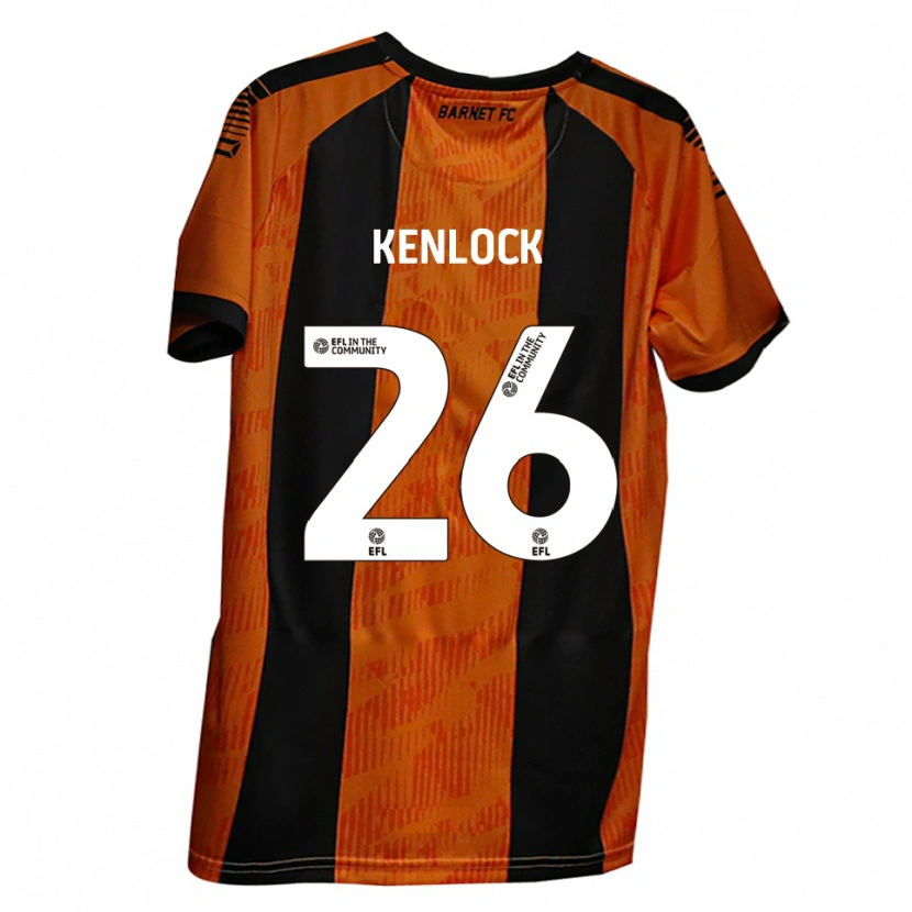Danxen Homem Camisola Myles Kenlock #26 Laranja Preto Principal 2025/26 Camisa