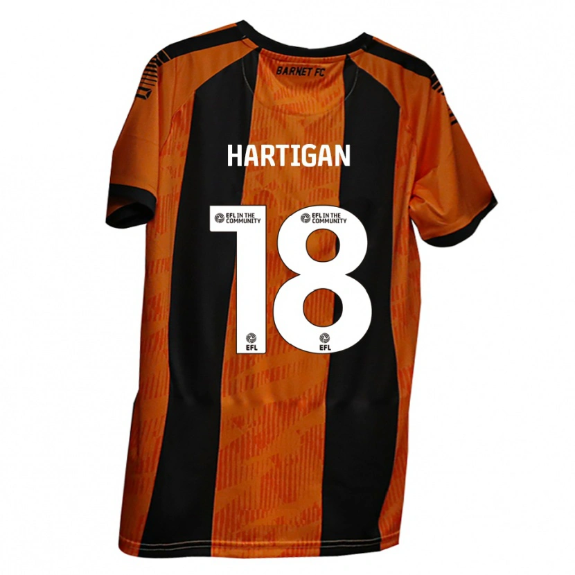 Danxen Homem Camisola Anthony Hartigan #18 Laranja Preto Principal 2025/26 Camisa