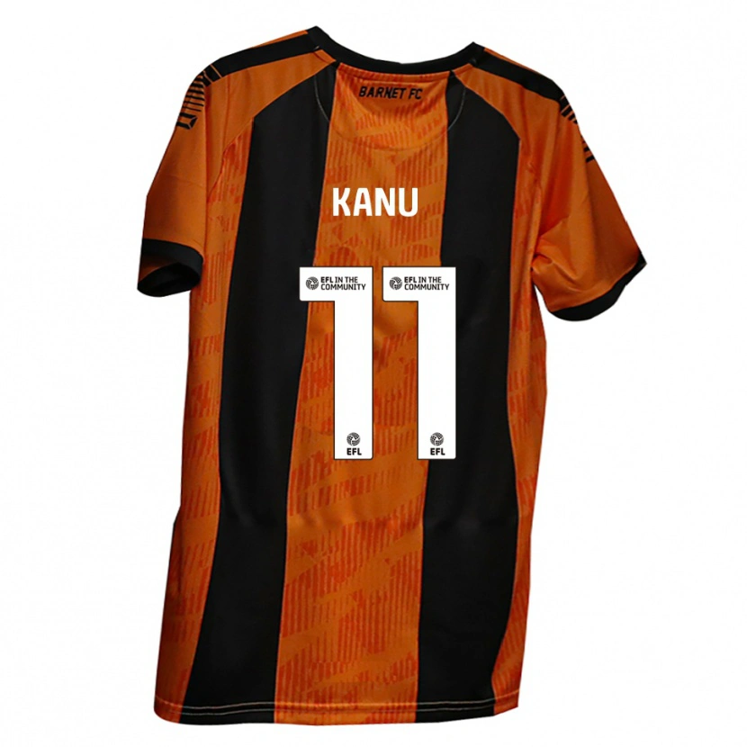 Danxen Homem Camisola Idris Kanu #11 Laranja Preto Principal 2025/26 Camisa