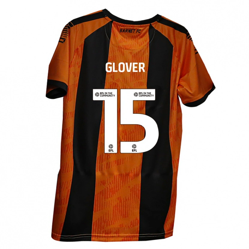 Danxen Homem Camisola Ryan Glover #15 Laranja Preto Principal 2025/26 Camisa