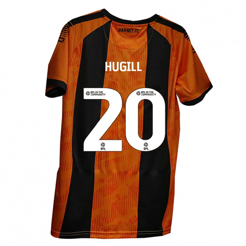 Danxen Homem Camisola Joe Hugill #20 Laranja Preto Principal 2025/26 Camisa