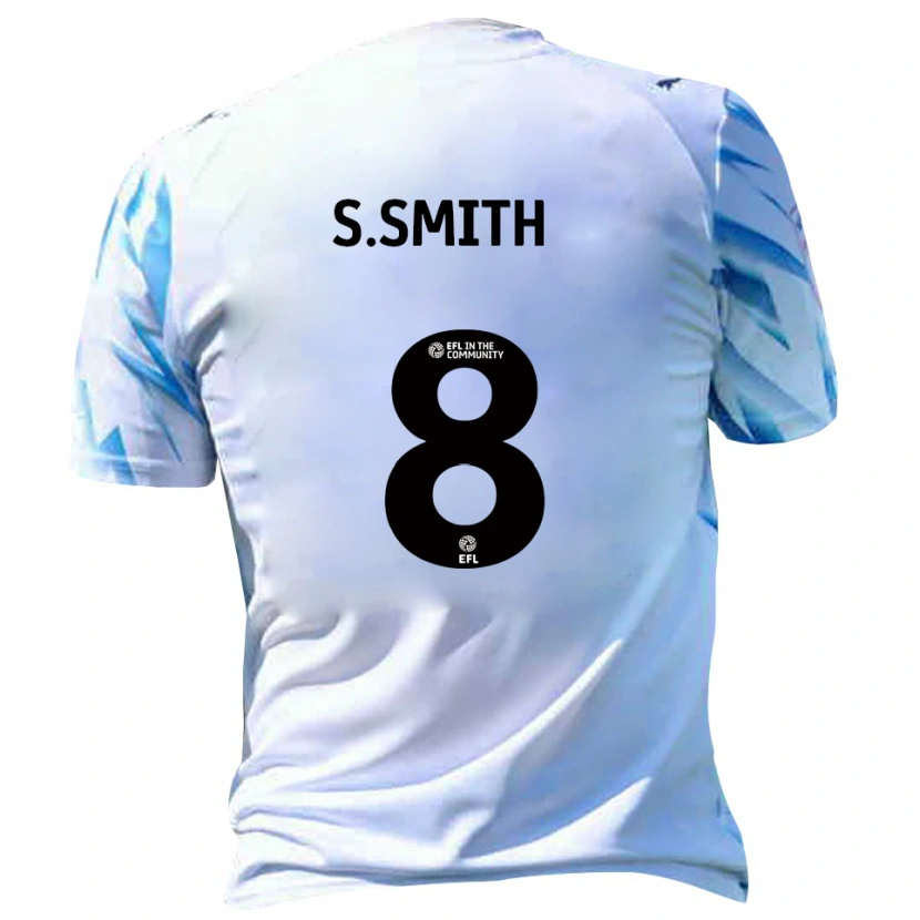Danxen Homem Camisola Scott Smith #8 Branco Azul Celeste Principal 2025/26 Camisa