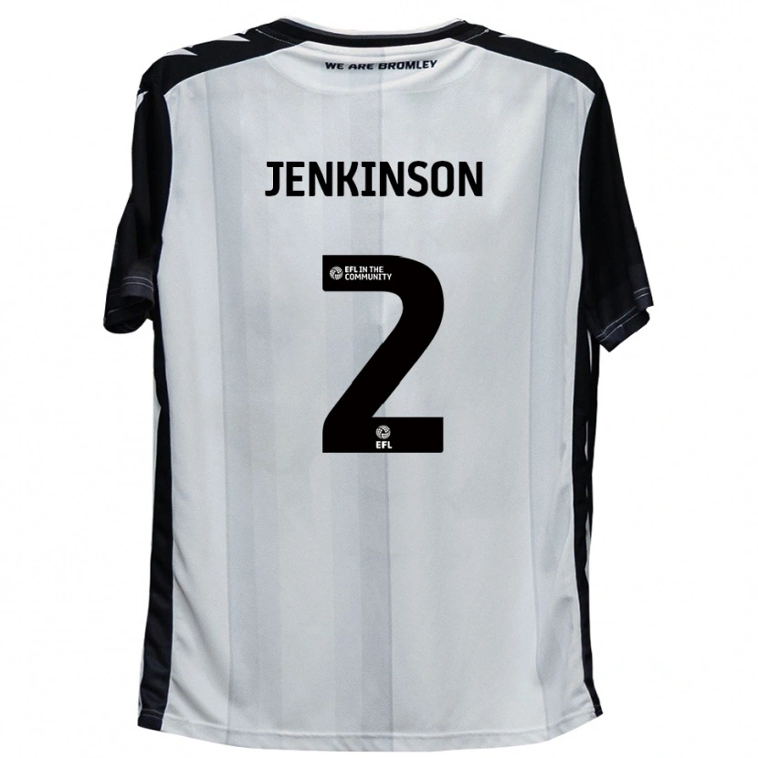 Danxen Homem Camisola Carl Jenkinson #2 Branco Preto Principal 2025/26 Camisa