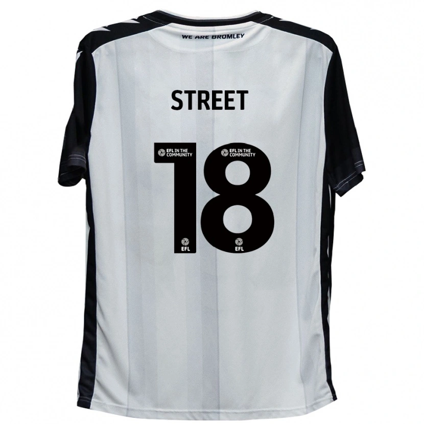 Danxen Homem Camisola Will Street #18 Branco Preto Principal 2025/26 Camisa
