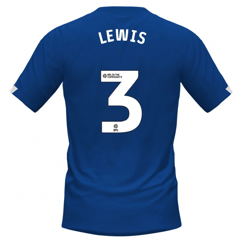 Danxen Homem Camisola Adam Lewis #3 Azul Branco Principal 2025/26 Camisa