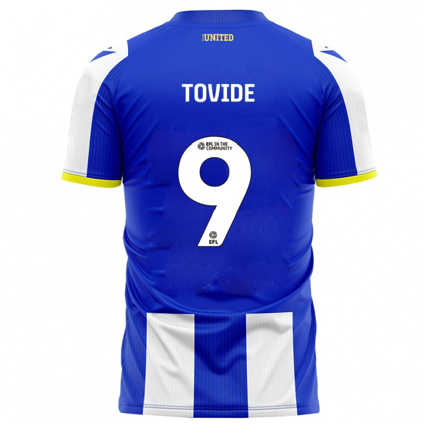 Danxen Homem Camisola Samson Tovide #9 Azul Branco Principal 2025/26 Camisa