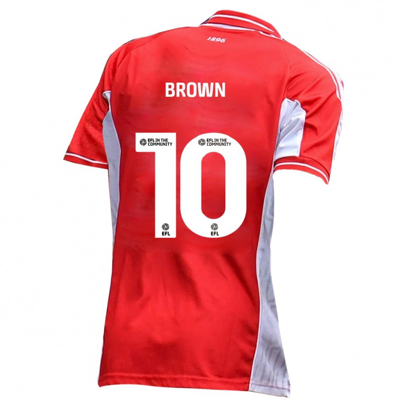 Danxen Homem Camisola Reece Brown #10 Vermelho Branco Principal 2025/26 Camisa