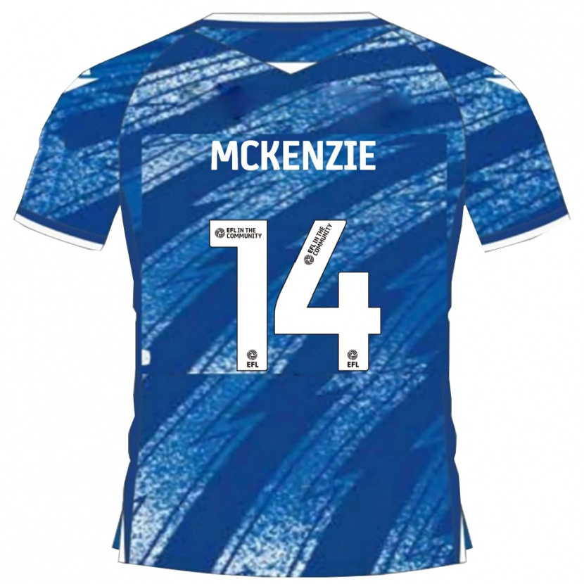 Danxen Homem Camisola Robbie Mckenzie #14 Azul Branco Principal 2025/26 Camisa
