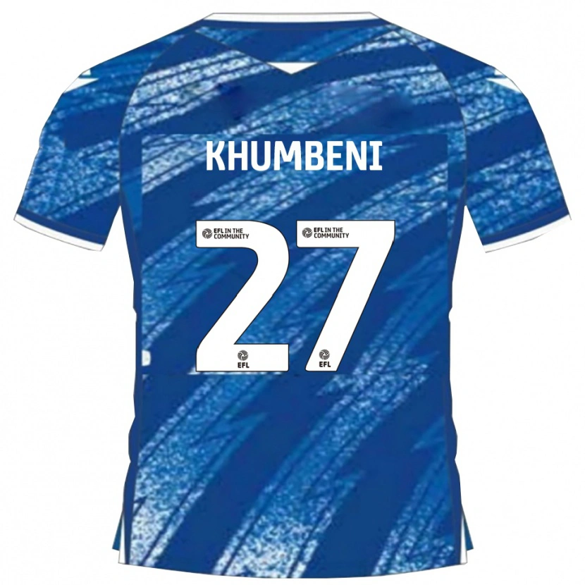 Danxen Homem Camisola Nelson Khumbeni #27 Azul Branco Principal 2025/26 Camisa