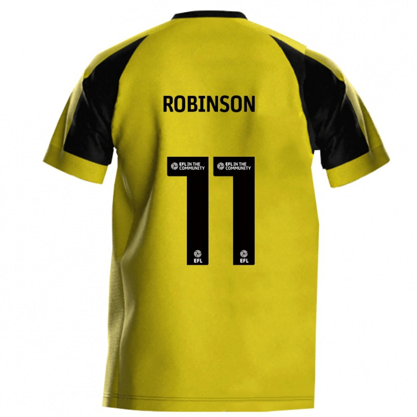 Danxen Homem Camisola Oli Robinson #11 Amarelo Cinza Principal 2025/26 Camisa