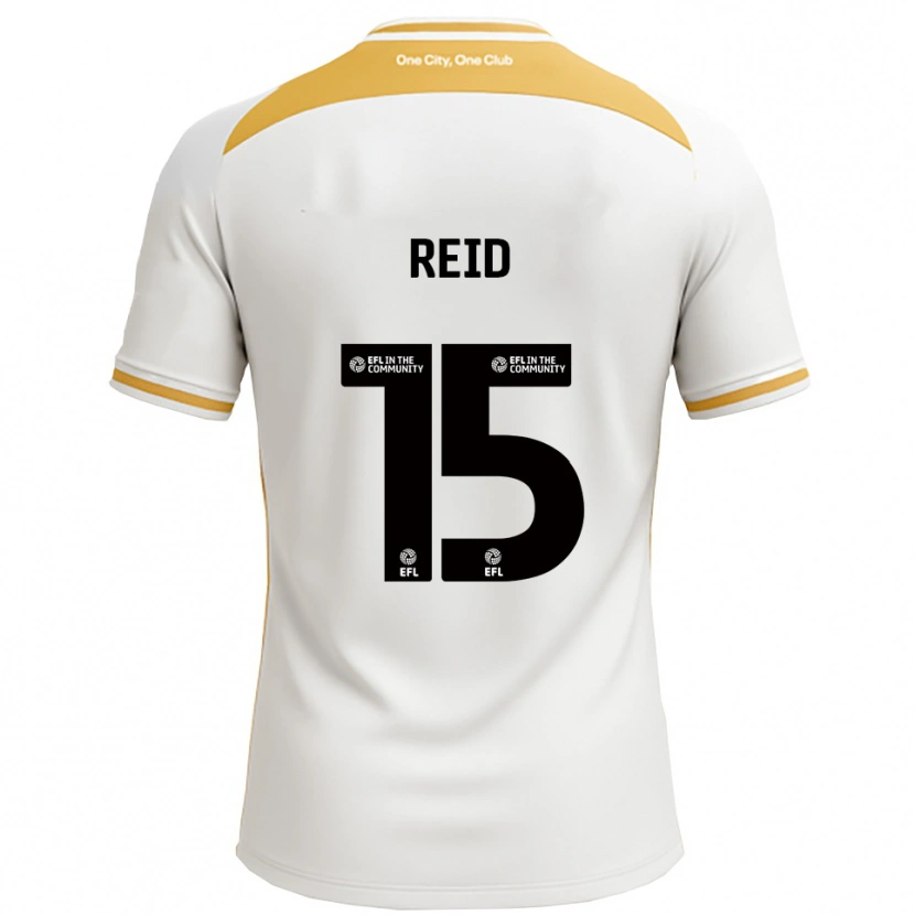 Danxen Homem Camisola Mia Reid #15 Branco Dourado Principal 2025/26 Camisa
