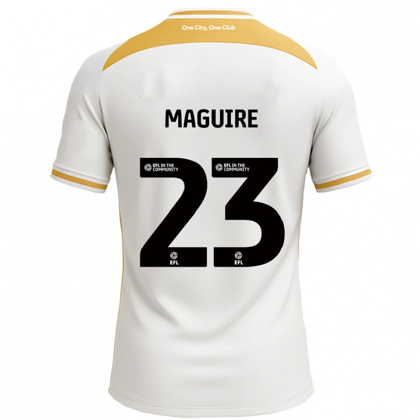 Danxen Homem Camisola Laurence Maguire #23 Branco Dourado Principal 2025/26 Camisa