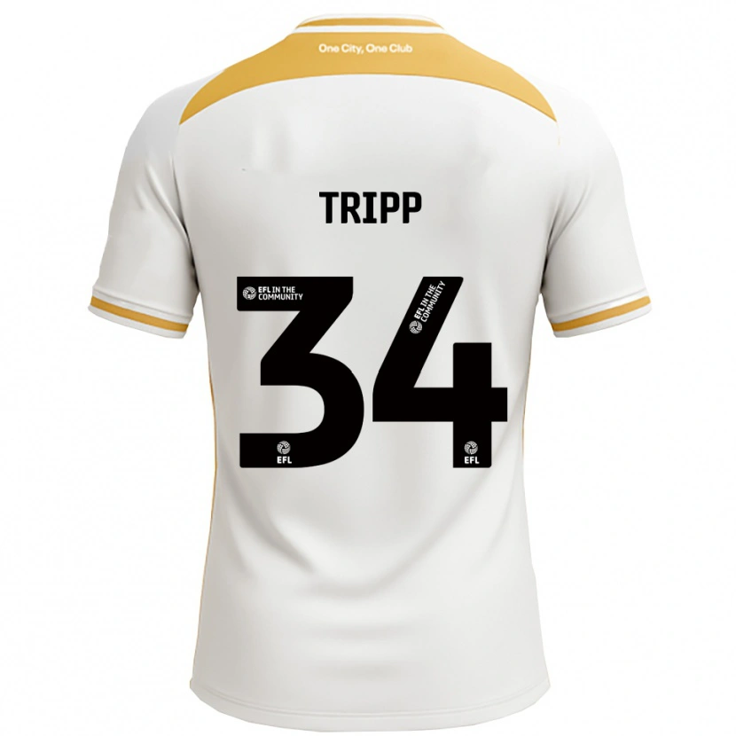 Danxen Homem Camisola Callum Tripp #34 Branco Dourado Principal 2025/26 Camisa