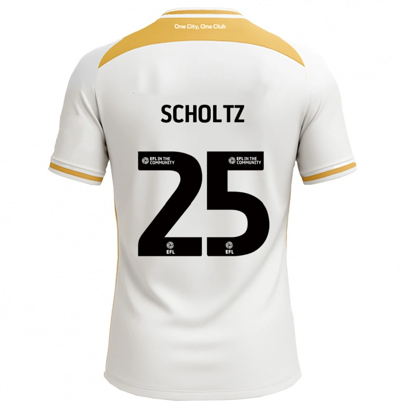 Danxen Homem Camisola Phoenix Scholtz #25 Branco Dourado Principal 2025/26 Camisa