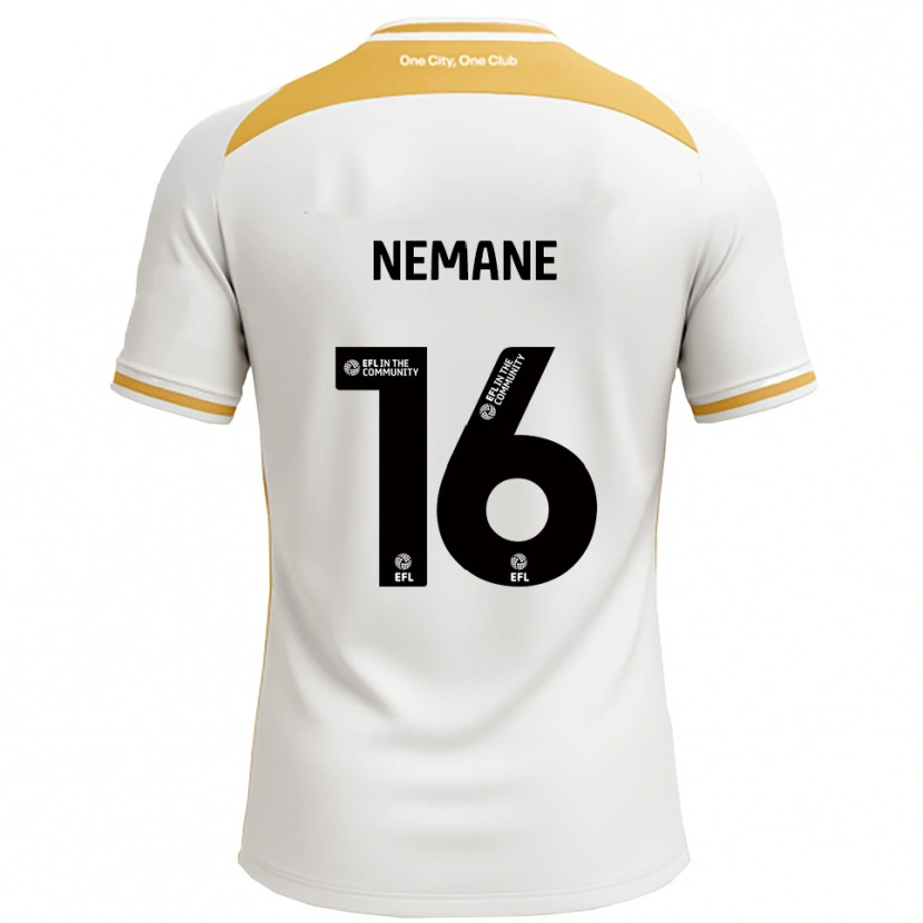 Danxen Homem Camisola Aaron Nemane #16 Branco Dourado Principal 2025/26 Camisa