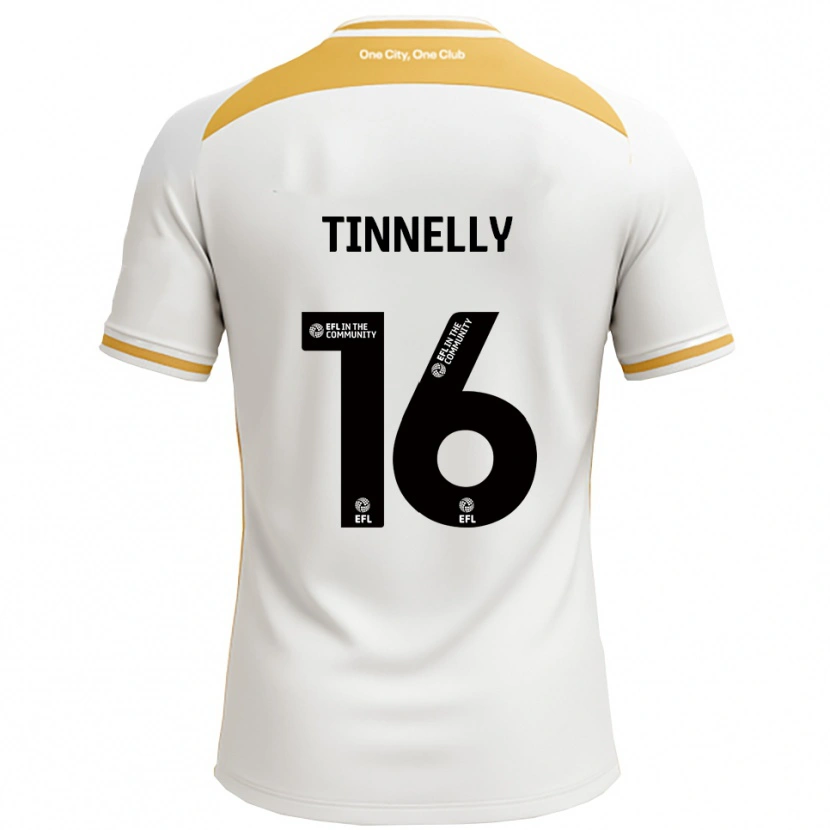 Danxen Homem Camisola Becky Tinnelly #16 Branco Dourado Principal 2025/26 Camisa