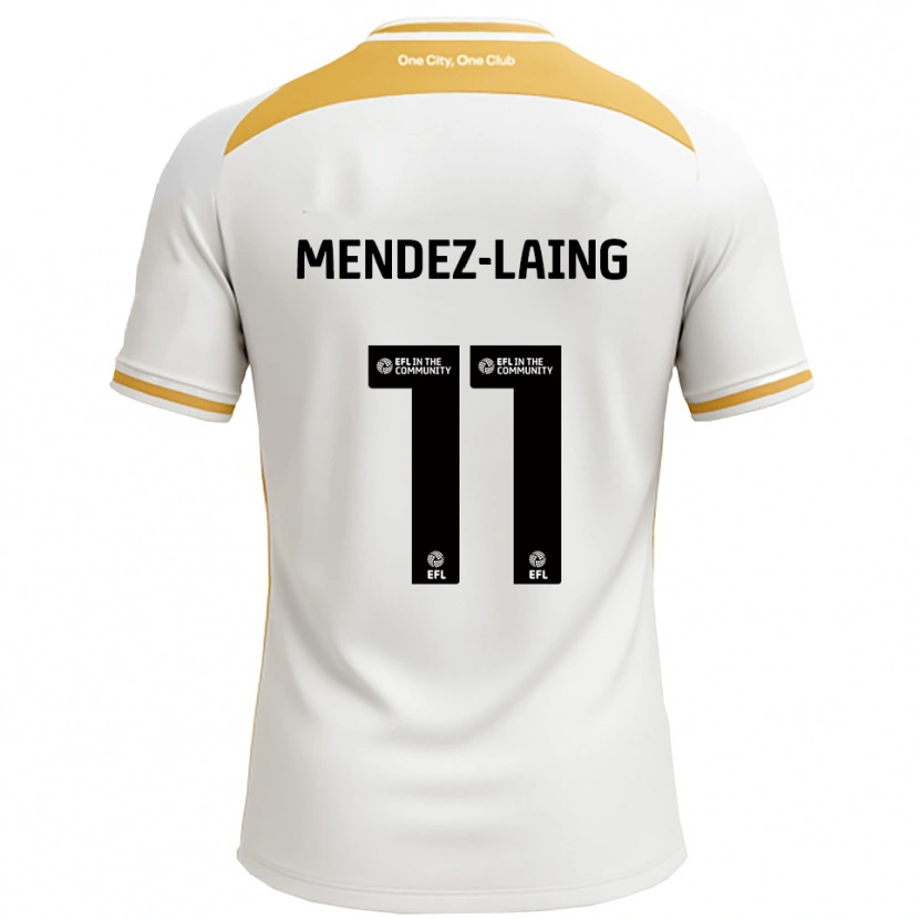 Danxen Homem Camisola Nathaniel Méndez-Laing #11 Branco Dourado Principal 2025/26 Camisa