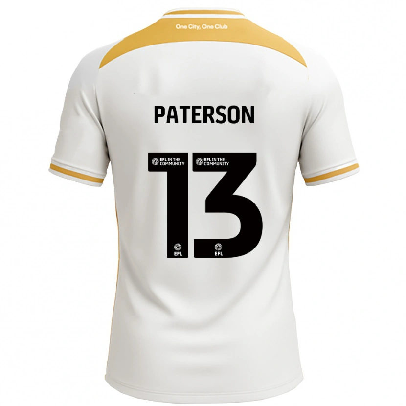 Danxen Homem Camisola Callum Paterson #13 Branco Dourado Principal 2025/26 Camisa