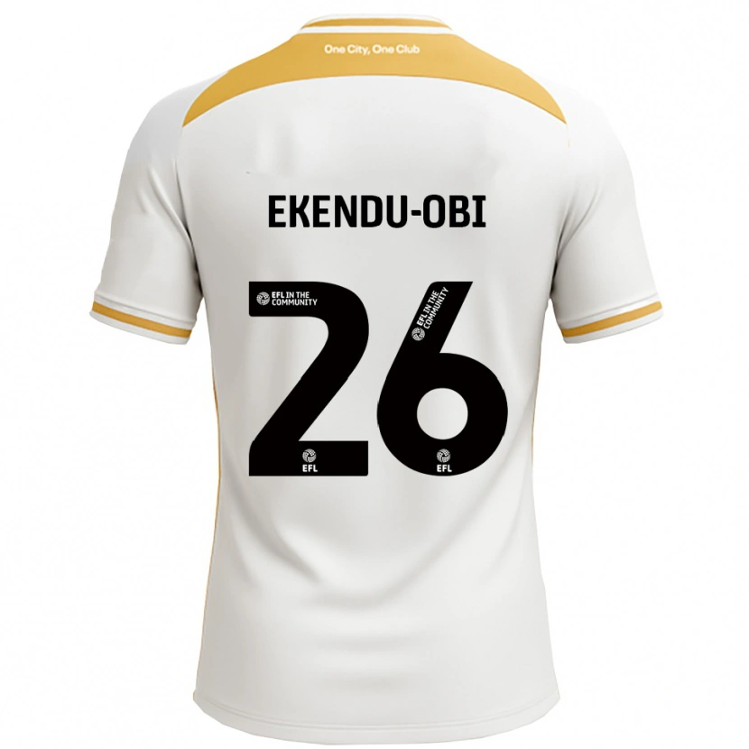 Danxen Homem Camisola Ugomma Ekendu-Obi #26 Branco Dourado Principal 2025/26 Camisa