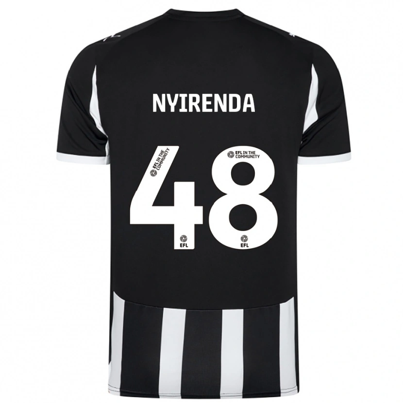 Danxen Homem Camisola Themba Nyirenda #48 Preto Branco Principal 2025/26 Camisa