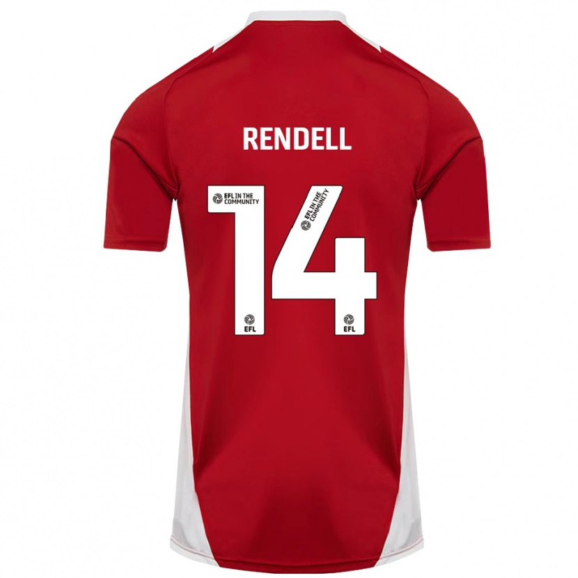 Danxen Homem Camisola Louis Rendell #14 Vermelho Branco Dourado Principal 2025/26 Camisa