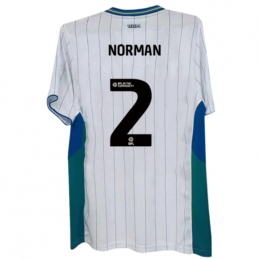 Danxen Homem Camisola Cameron Norman #2 Branco Verde Azul Principal 2025/26 Camisa