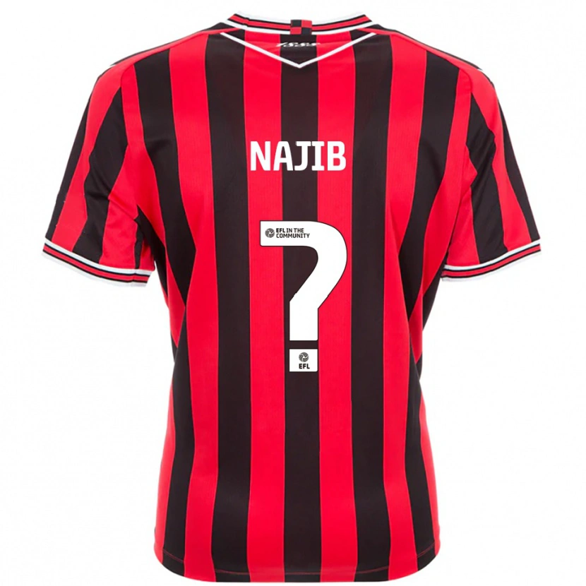Danxen Homem Camisola Saanya Najib #0 Vermelho Preto Principal 2025/26 Camisa