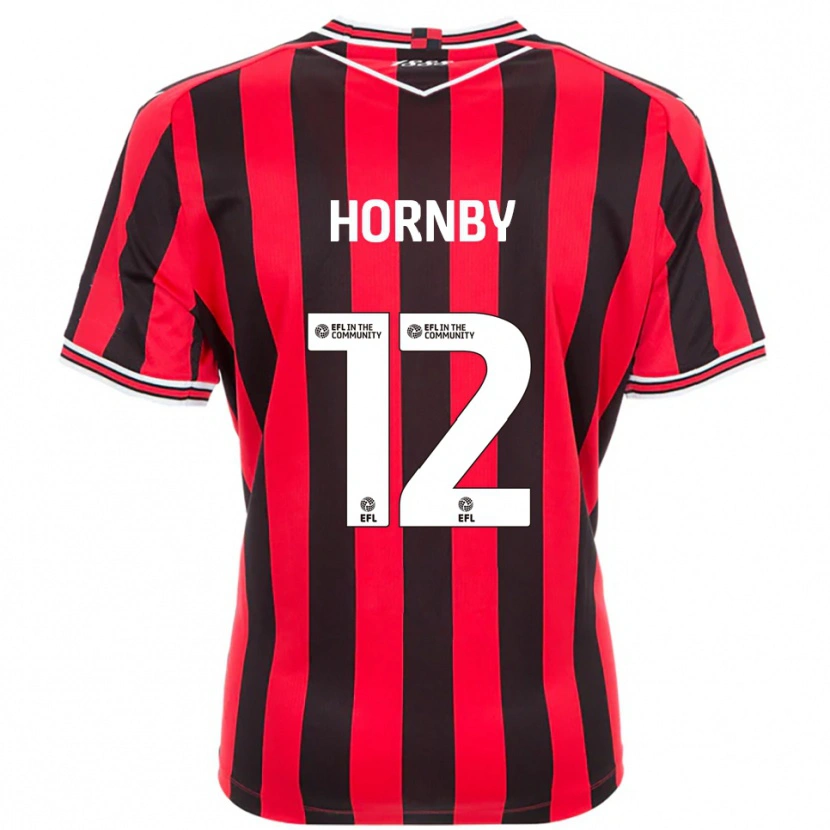 Danxen Homem Camisola Sam Hornby #12 Vermelho Preto Principal 2025/26 Camisa