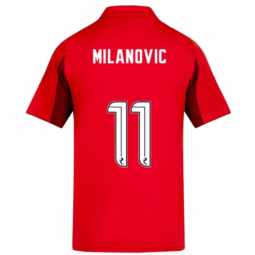 Danxen Homem Camisola Nicolas Milanovic #11 Vermelho Vinho Principal 2025/26 Camisa