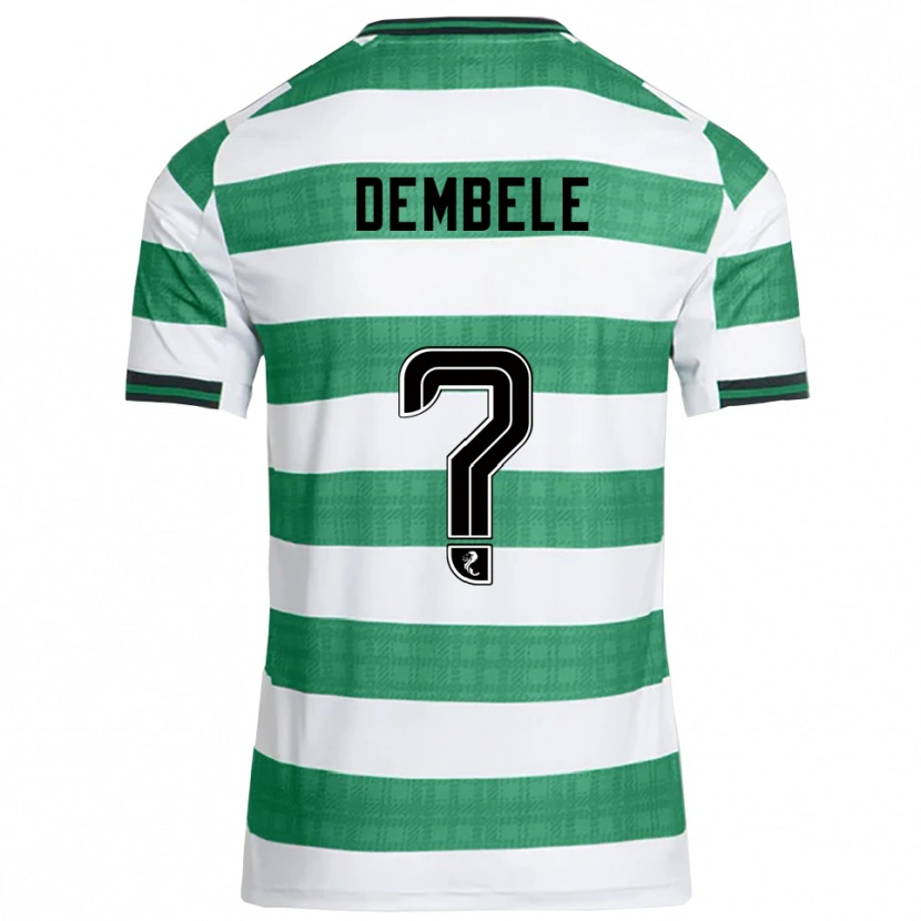 Danxen Homem Camisola Hassan Dembele #0 Verde Branco Principal 2025/26 Camisa