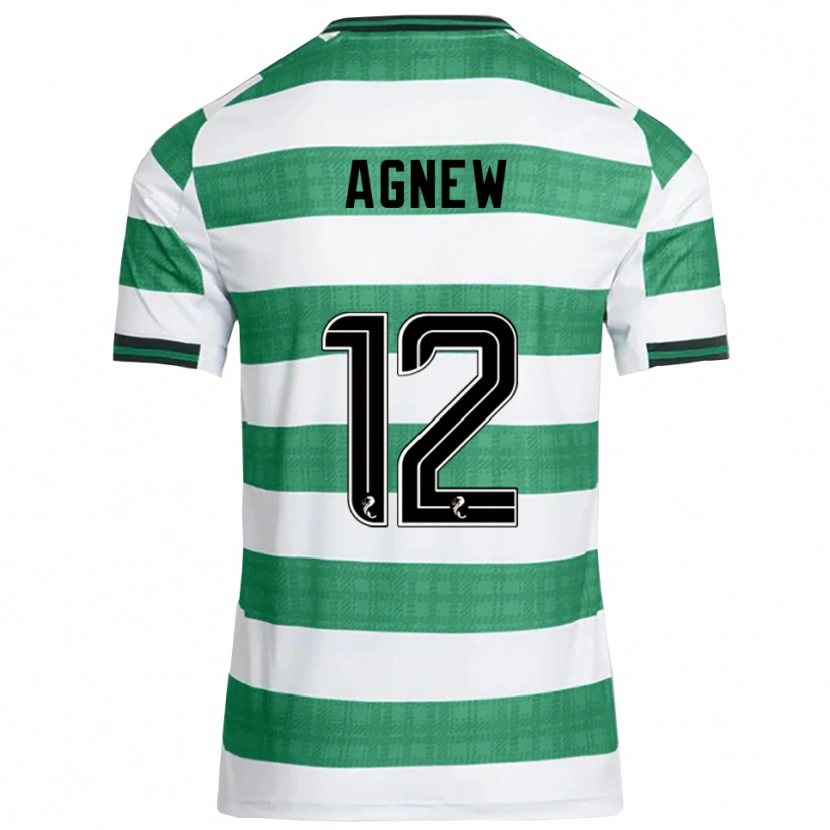 Danxen Homem Camisola Murphy Agnew #12 Verde Branco Principal 2025/26 Camisa