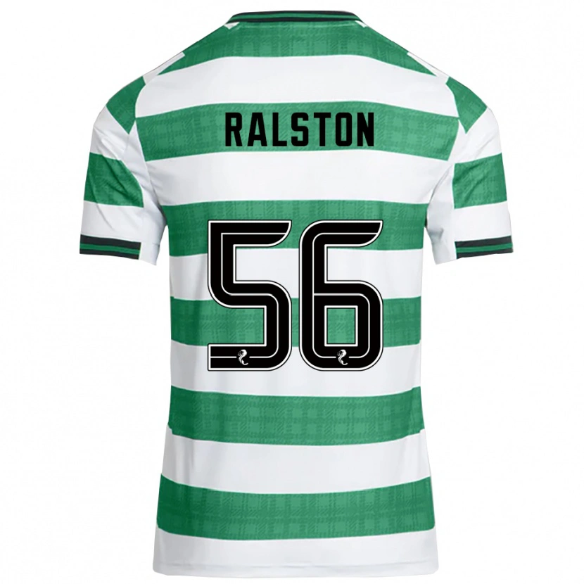 Danxen Homem Camisola Anthony Ralston #56 Verde Branco Principal 2025/26 Camisa