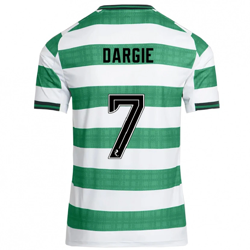Danxen Homem Camisola Rhys Dargie #7 Verde Branco Principal 2025/26 Camisa