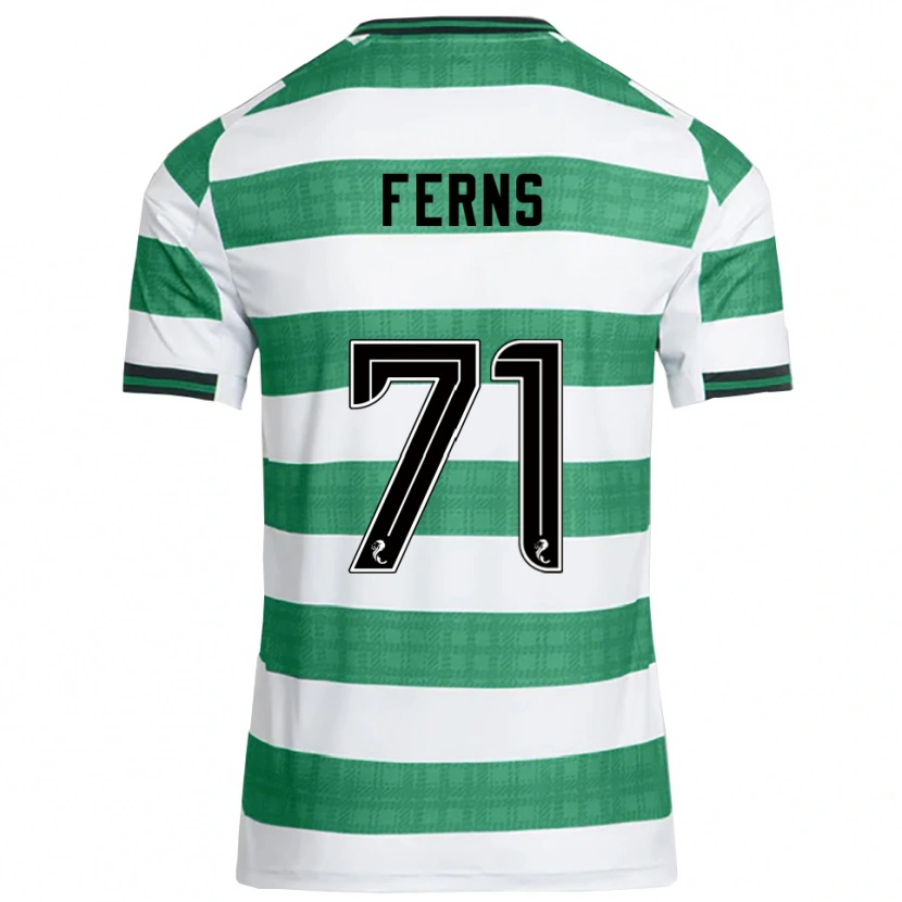 Danxen Homem Camisola Abbie Ferns #71 Verde Branco Principal 2025/26 Camisa