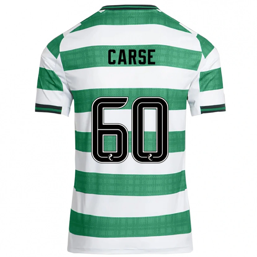 Danxen Homem Camisola Mackenzie Carse #60 Verde Branco Principal 2025/26 Camisa