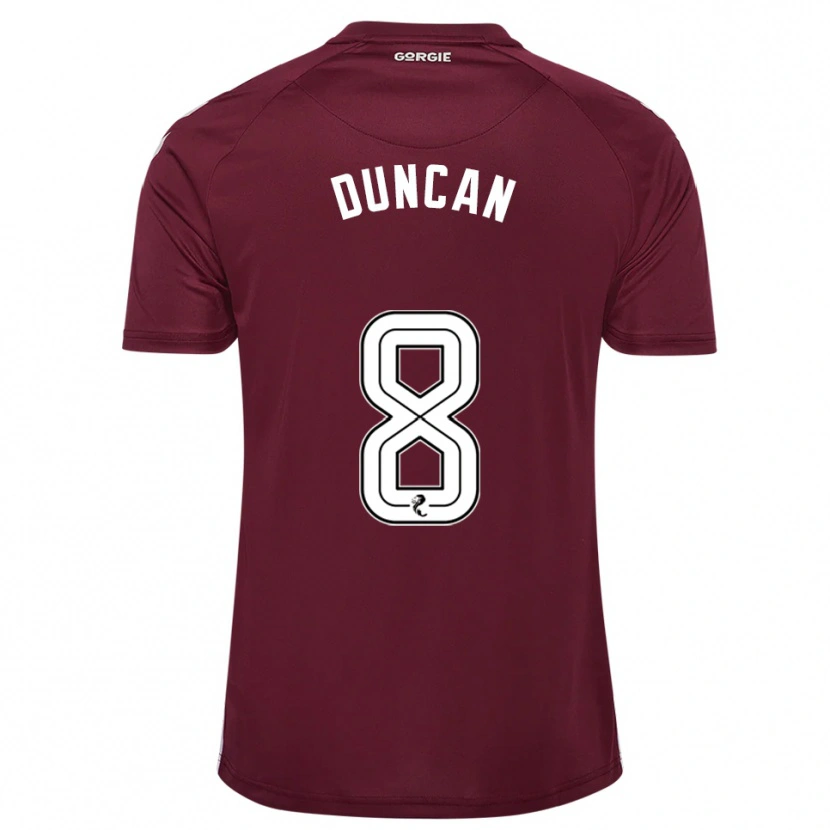 Danxen Homem Camisola Ryan Duncan #8 Vinho Branco Principal 2025/26 Camisa