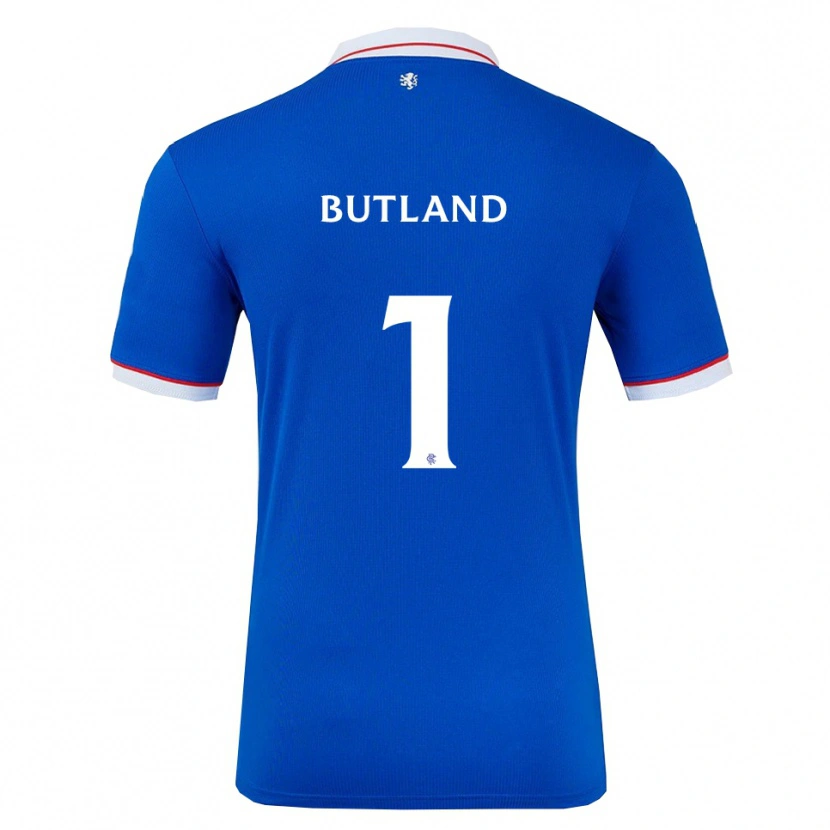 Danxen Homem Camisola Jack Butland #1 Azul Branco Principal 2025/26 Camisa