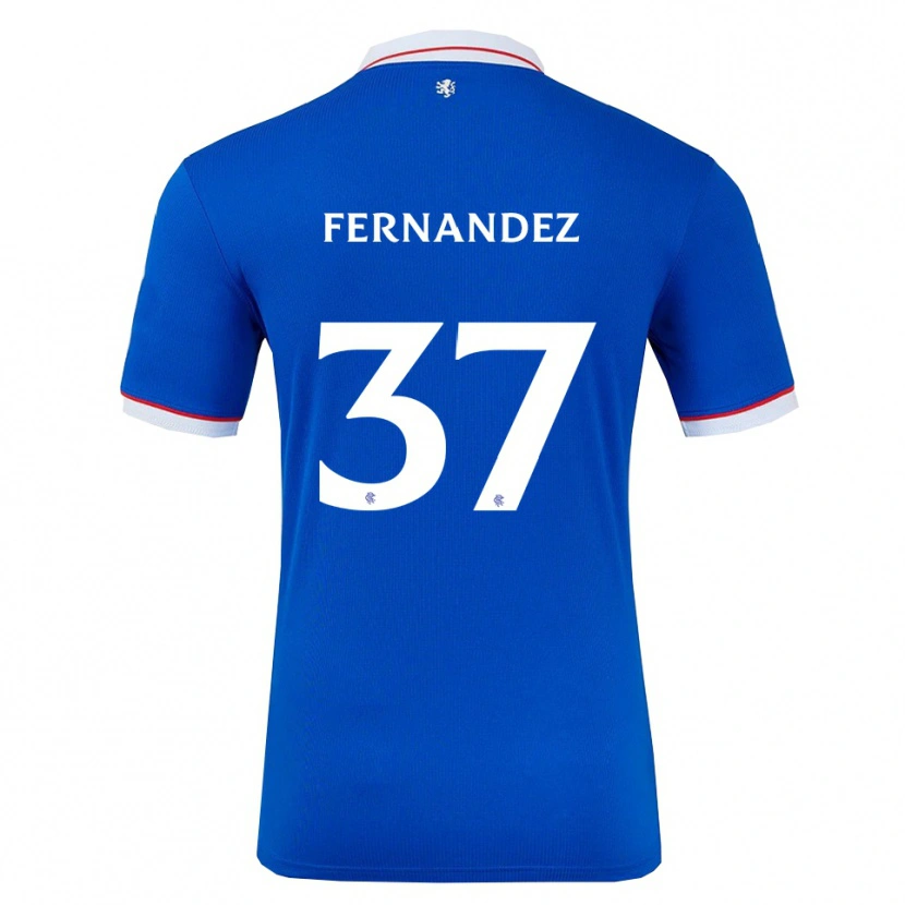 Danxen Homem Camisola Emmanuel Fernandez #37 Azul Branco Principal 2025/26 Camisa