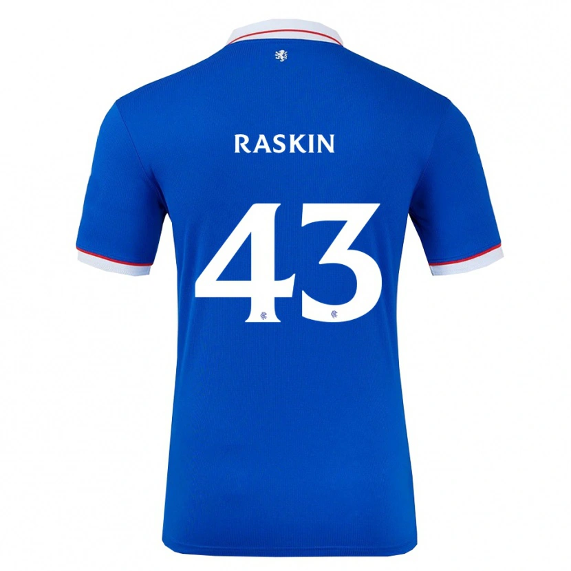 Danxen Homem Camisola Nicolas Raskin #43 Azul Branco Principal 2025/26 Camisa