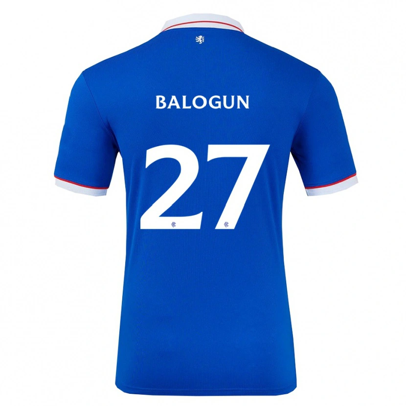 Danxen Homem Camisola Leon Balogun #27 Azul Branco Principal 2025/26 Camisa