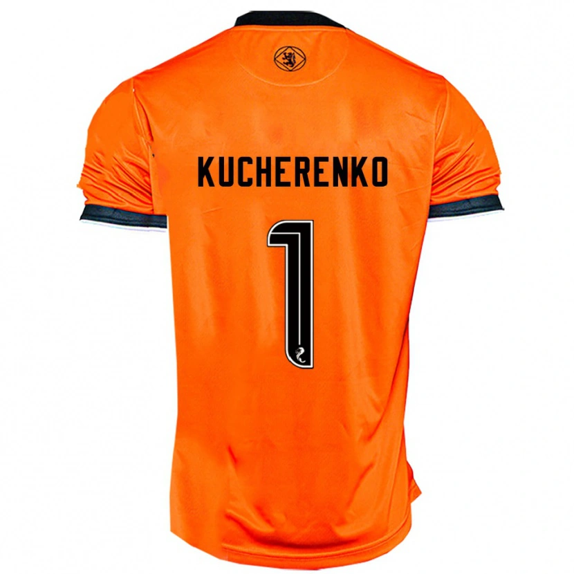 Danxen Homem Camisola Yevgeniy Kucherenko #1 Laranja Preto Principal 2025/26 Camisa