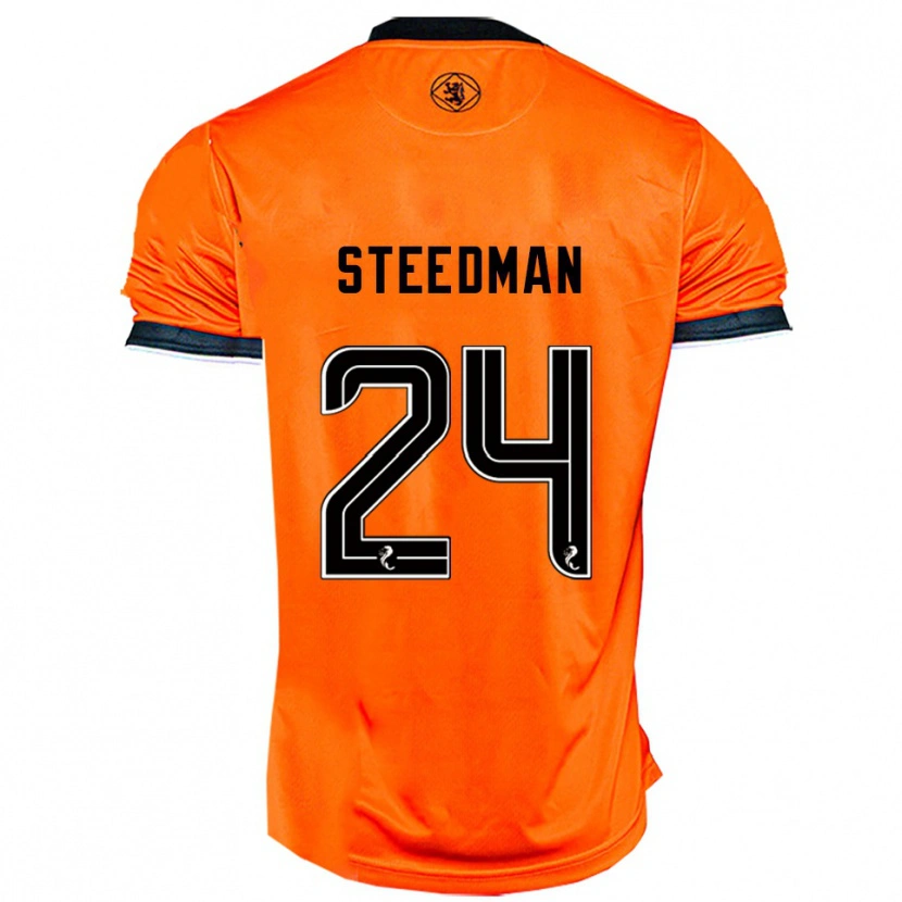 Danxen Homem Camisola Laura Steedman #24 Laranja Preto Principal 2025/26 Camisa