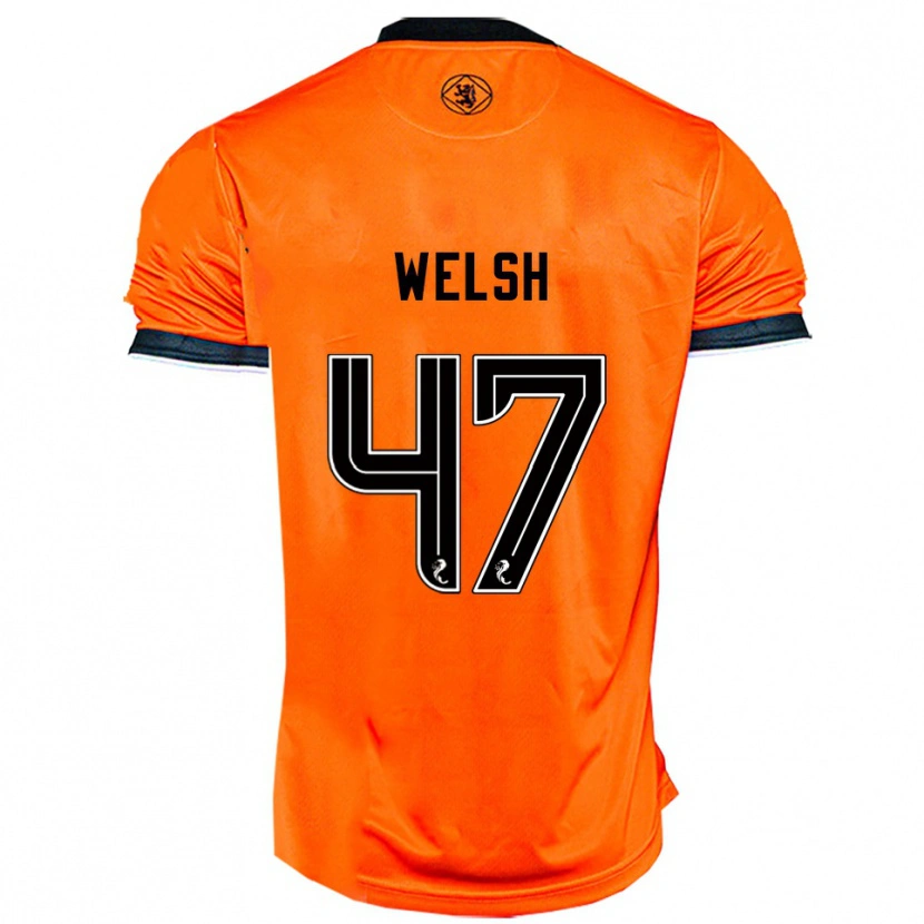 Danxen Homem Camisola Harry Welsh #47 Laranja Preto Principal 2025/26 Camisa