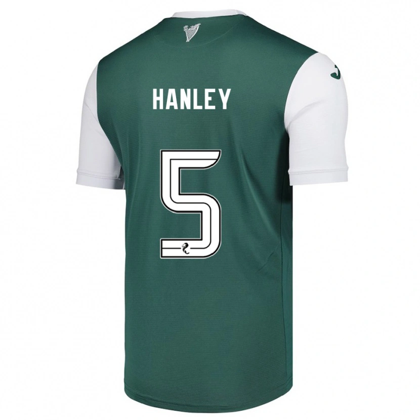 Danxen Homem Camisola Grant Hanley #5 Verde Branco Principal 2025/26 Camisa