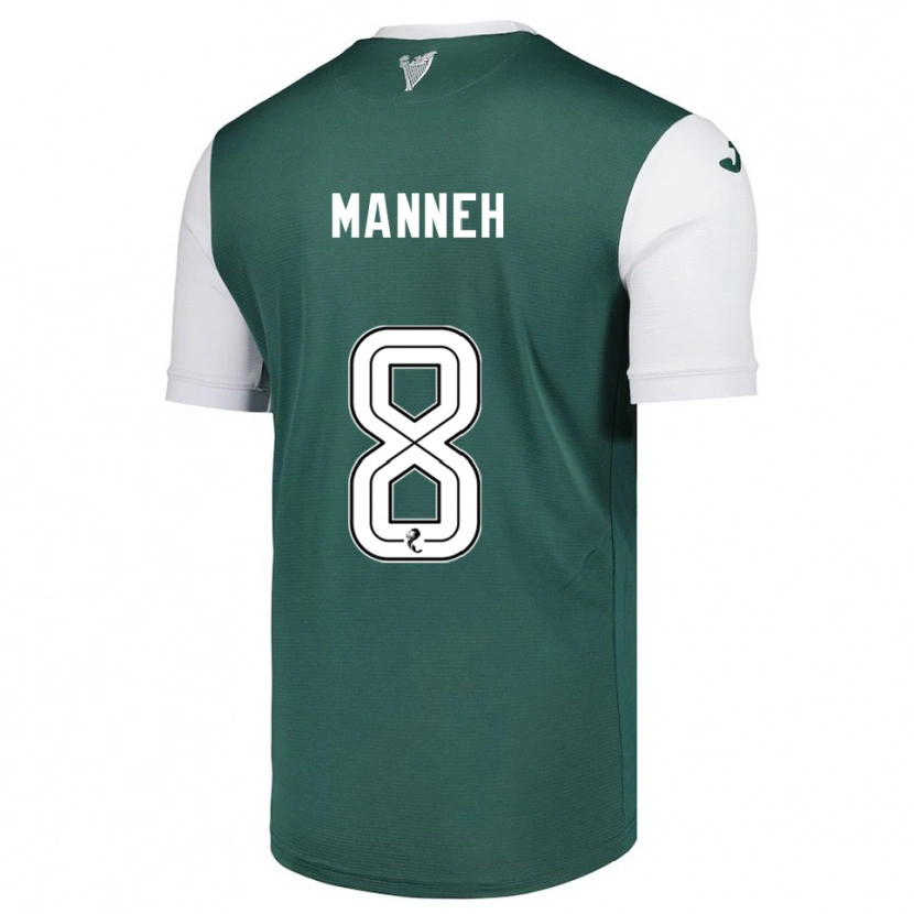 Danxen Homem Camisola Alasana Manneh #8 Verde Branco Principal 2025/26 Camisa