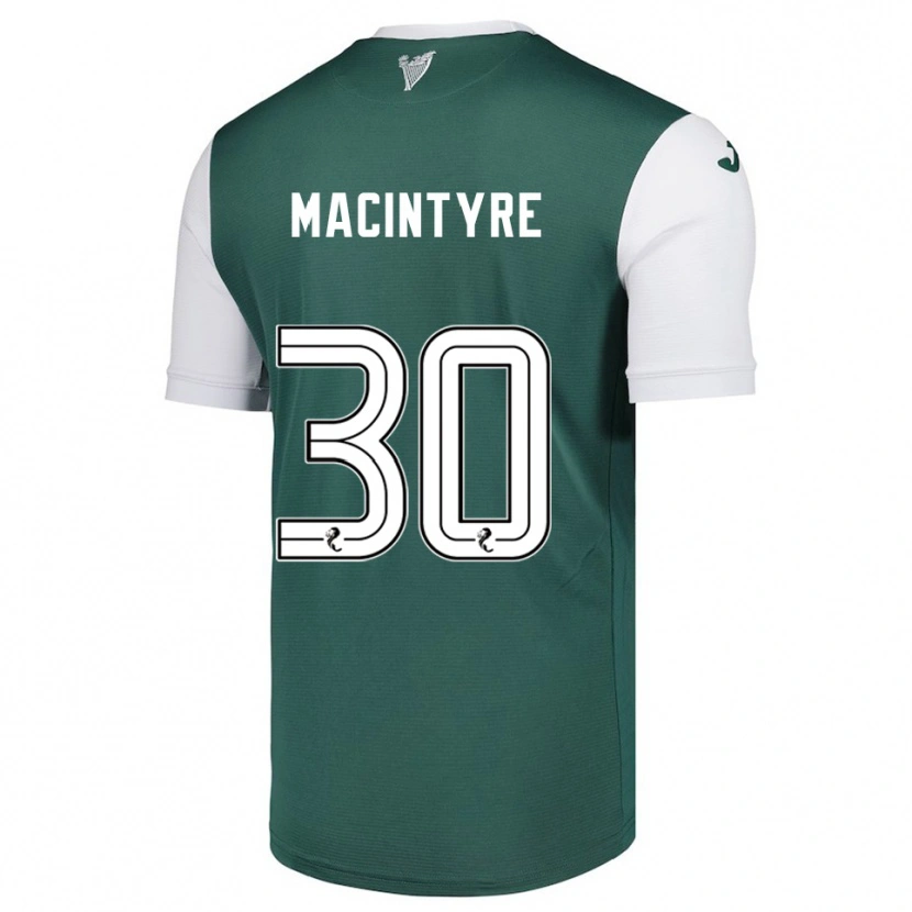 Danxen Homem Camisola Jacob Macintyre #30 Verde Branco Principal 2025/26 Camisa