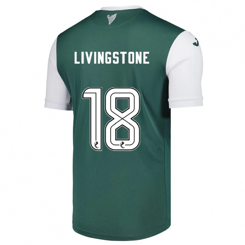 Danxen Homem Camisola Rosie Livingstone #18 Verde Branco Principal 2025/26 Camisa