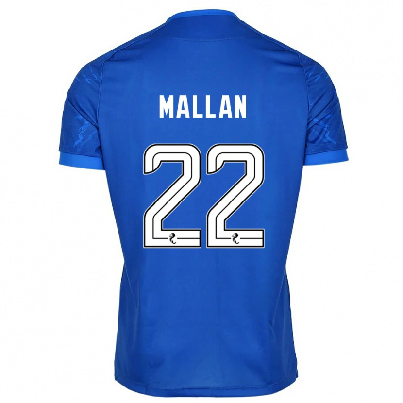 Danxen Homem Camisola Stevie Mallan #22 Azul Branco Principal 2025/26 Camisa