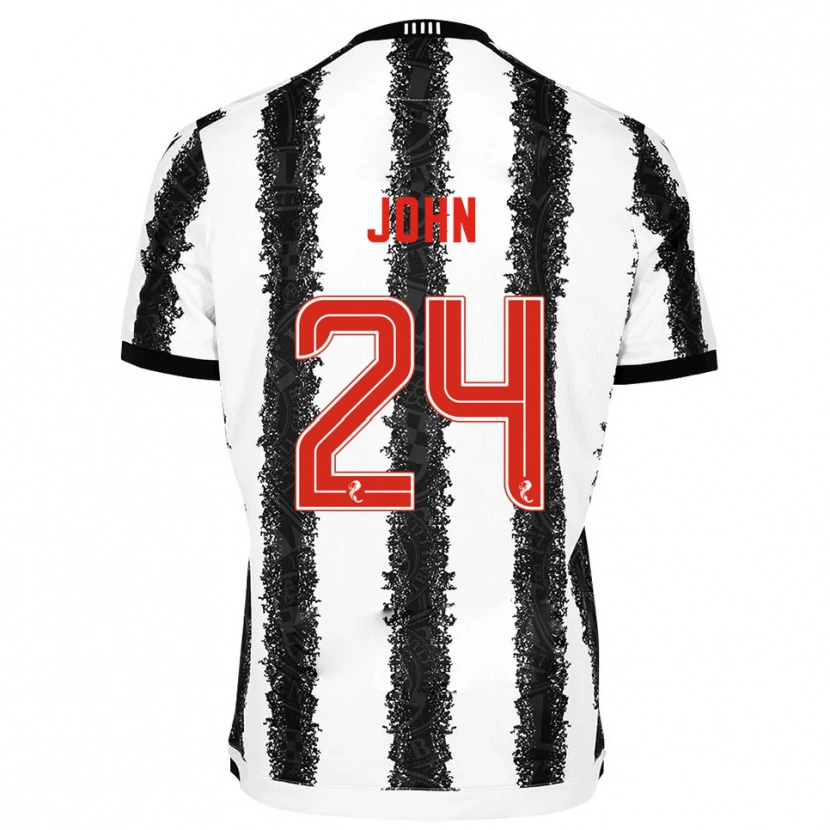Danxen Homem Camisola Declan John #24 Branco Preto Principal 2025/26 Camisa