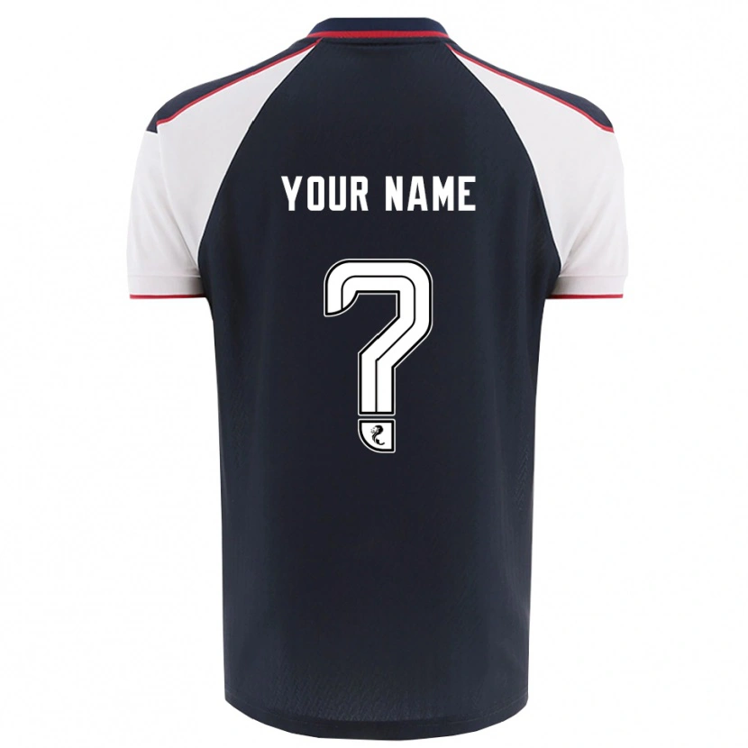 Danxen Homem Camisola Seu Nome #0 Azul Marinho Branco Principal 2025/26 Camisa